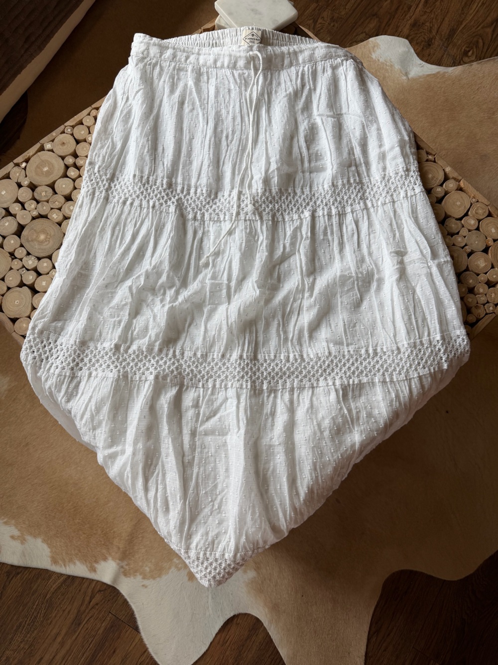 Vintage St. John’s Bay White Eyelet Midi Skirt